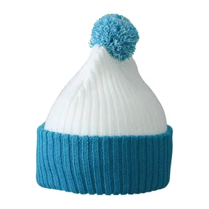 Casquette tricotée personnalisée avec pompon, accessoires de sport d'hiver, merchandising - Product Image 3
