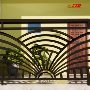 Rampe de balcon décorative en fer forgé personnalisée avec finition enduite de poudre pour l'élégance extérieure et intérieure - Product Image 5