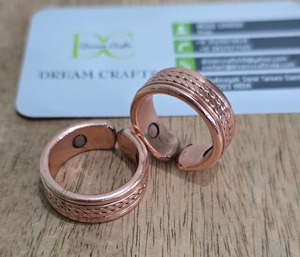 เครื่องประดับแม่เหล็กชีวภาพ แหวนนิ้วเท้าทองแดงแท้ ลายใหม่ แม่เหล็กนีโอไดเมียม 2 ชิ้น สำหรับโรคข้ออักเสบ แหวนนิ้วโป้งแบบยูนิเซ็กซ์รุ่นล่าสุด แหวนอายุรเวท - Product Image 6