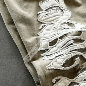 High Manufacturer's Custom Distressed <b>Embroidery</b> Breathable Plus Size Unisex Hooded Winter 100% Cotton Lightweight 2 1 <b>Sets</b> - Product Image 6