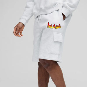 Short de jogging en éponge français imprimé personnalisé pour hommes Short d'été écologique à vêtements décontractés avec logo brodé et motif solide - Product Image 4