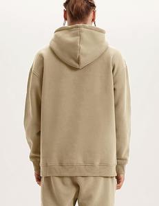 Logotipo personalizado de alta calidad 340 GSM 100% algodón de peso pesado polar invierno Casual de gran tamaño Drop Shoulder Crop Boxy sudaderas con capucha para hombre - Product Image 6