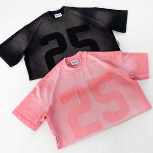 Camiseta Extra Grande de Algodón 100% Tejido Personalizada ODM OEM para Hombre y Mujer, Estilo Lavado con Estampado, Ecológica, Hecha en Vietnam - Product Image 4