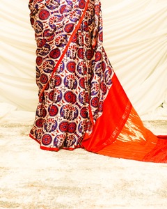 Designer Gaji Soie Saree Patola Imprimer Royal Export Fête De Mariage Vêtements Ethniques Pakistanais Mode Lagdi Patta UDDUP Marque Unisexe - Product Image 4