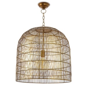 Cage Design Luxe Suspension Lampe Or Couleur Élégant Look Top Qualité Suspension Lampe Plafond Éclairage Décoration - Product Image 1