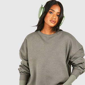 Sweat-shirts pour femmes de fabrication pakistanaise, couleur unie, logo imprimé personnalisé, sweat-shirt décontracté respirant pour femmes - Product Image 3