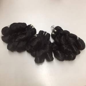 Courte longueur bouncy Curl vierge 100% cheveux humains tisse tante Funmi cheveux Machine trame Extensions de cheveux - Product Image 2