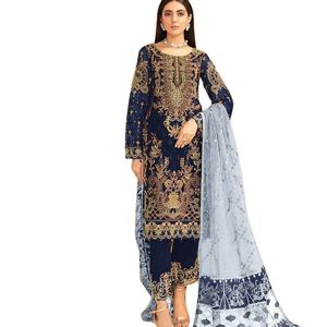 Shalwar Kameez de Alta Calidad con Nuevo Diseño Elegante para Mujeres Indias y Pakistaníes, en Algodón y Seda Pakistaní, Lavable, para Todas las Temporadas, Colores Personalizables - Product Image 6