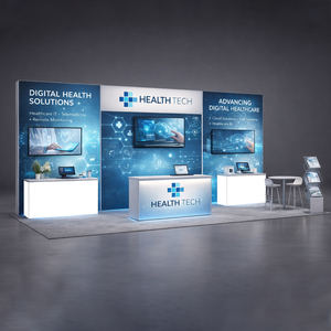 10 'x 20' выставочный стенд свободно стоящая стена с подсветкой со светодиодным баннером для выставочного фона - Product Image 3