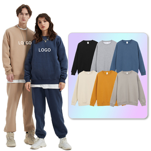 Venta al por mayor, personalizado, transpirable, Unisex, suelto, cuello redondo, básico, pesado, sólido, grueso, Polar, sudaderas, suéteres - Product Image 3