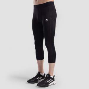 GA Compression Men's 3/4 <b>Pants</b> 2.0 <b>Black</b> Leggings - Product Image 1
