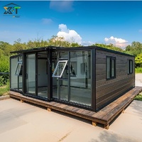 Préfabriqué Pliant 20Ft 40Ft Préfabriqué Conteneur Extensible Maison 2 3 4 5 Chambre Mobile Minuscule Bureau À Domicile Cuisine Salle De Bains