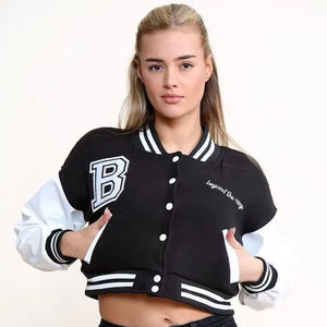 Veste de sport personnalisée pour homme, qualité supérieure, col montant en toile, avec laine de qualité supérieure - Product Image 1