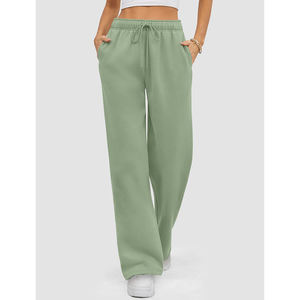 Wholesale Custom polyester Cotton French Terry pants for <b>women</b> Trousers <b>Jogger</b> Wear Pants Trousers Oversized Sweatpants - Product Image 4