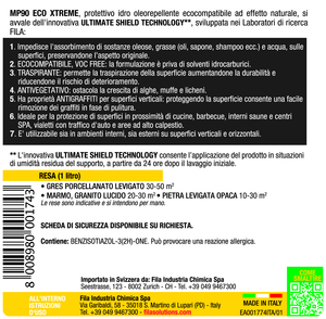 ฟิล่า ซัพพลายส์ แคร์ โซลูชั่นส์ MP90 อีโค เอ็กซ์ตรีม น้ำยาเคลือบป้องกันคราบสกปรก แห้งเร็ว ป้องกันน้ำและน้ำมัน สำหรับกระเบื้องพอร์ซเลน - Product Image 3