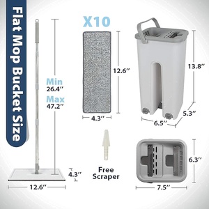 Tête de balai serpillère de rechange avec 2 tampons de nettoyage lavables - Product Image 4