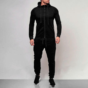 2025 Hot Selling Men Tracksuit Jogging Hoodie Coat Jacket <b>Trousers</b> Sports Sweat Set Custom Logo 100% Cotton Tracksuit For Unisex - Product Image 3