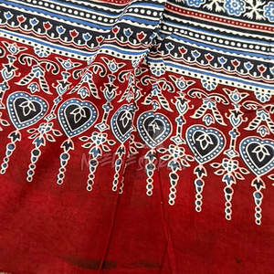 Bufanda Ajrak bordada a mano de alta calidad, chal Ajrak Natural para damas, chal real, bufanda hecha en Pakistán - Product Image 5