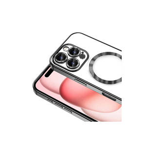 Étui de chargement sans fil ASMA Demre Luxury pour MagSafe pour iPhone 16 Pro Max, protection de l'appareil photo en or rose, style électroplaqué - Product Image 6