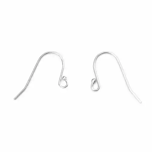 925 Sterling Silver Earring Hook Wires, Earrings Hooks, Ear Wire Accessories-Grosir Perhiasan Temuan Pemasok Pabrik