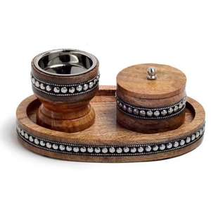 Eco Friendly Wooden <b>Serving</b> <b>Tray</b> <b>With</b> Metal <b>Handle</b> Table Decor Ramadan <b>Tray</b> Home Decor Hotel Restaurant Wedding Events <b>Tray</b> - Product Image 4