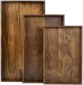 Assiettes rondes en acacia Plateau en bois Assiette ronde en bois pour sandwichs Snack Dessert Nettoyage facile Léger - Product Image 4