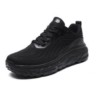 Zapatillas Deportivas Ligeras y Transpirables Negras, Zapatillas Tejidas para Hombre, Zapatos para Caminar de Verano con Plantilla EVA - Product Image 1