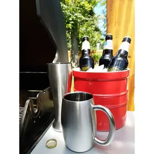 Sleek Silver Classic Stainless Steel Coffee <b>Mug</b> for Restaurant Use & <b>Large</b> Beverages for Parties & Kitchen Use - Product Image 5