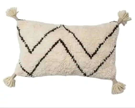 Estilo marroquino Berbere Lã Mão Knotted capa de almofada fronha sólida Designer almofadas decorativas sofá para decoração home