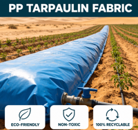 Rouleau de bâche en tissu PP non toxique, imperméable, haute résistance, recyclable pour le stockage d'eau