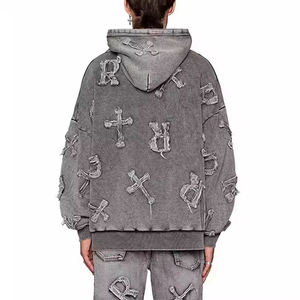 เสื้อฮู้ดผู้ชายสำหรับฤดูหนาวผ้าฟลีซผ้าฝ้ายย้อมสีล้วนย้อมสี100% ออกแบบได้ตามต้องการสไตล์ที่เป็นเอกลักษณ์ - Product Image 3