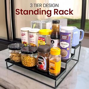 Multipurpose <b>Kitchen</b> <b>Spice</b> Glass <b>Spice</b> <b>Rack</b> for <b>Kitchen</b> Seasoning Organizer Holder - Product Image 4