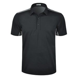 Vente en gros de polos de golf pour hommes en polyester respirant à 100%, manches courtes, décontractés, unis, tricotés, grande taille - Product Image 3