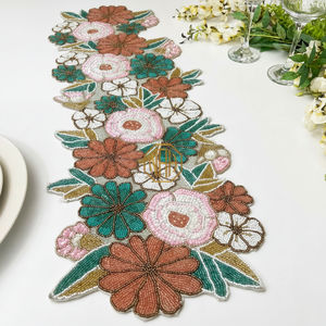 Handmade Beaded <b>Table</b> <b>Runner</b> <b>Placemat</b> Embroidered Multicolor Export Quality - Product Image 6