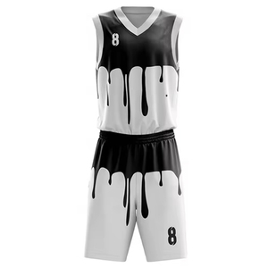 Maillot de basket-ball taille plus respirant personnalisé et ensembles d'uniformes courts 100% polyester avec logo et couleurs personnalisés - Product Image 2