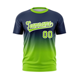 Color degradado Nuevo estilo superior Ropa de fútbol Unisex Conjuntos de uniformes de fútbol de secado rápido Logotipo personalizado Totalmente sublimación impresa - Product Image 1