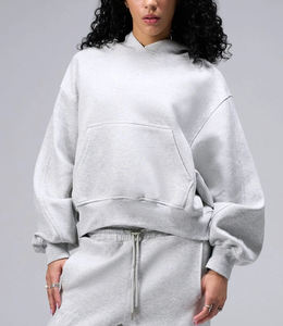 OEM Pullover <b>Women's</b> Heavy Cotton Hoodie Custom Oversized Fit 500GSM Solid <b>Pattern</b> Casual Streetwear Style for Winter - Product Image 1