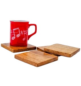 Hermoso posavasos de nogal Cuadrado y forma redonda Madera y MDF Alta calidad Precio más barato MOQ bajo - Product Image 1