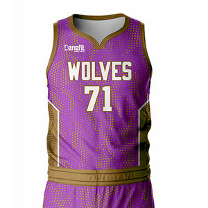 Uniforme de basket-ball de qualité supérieure entièrement impression par sublimation ensemble d'uniformes de basket-ball ensembles de vêtements de basket-ball respirants pour adultes - Product Image 4