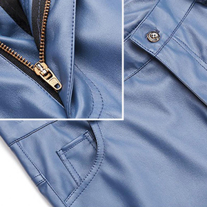 Customized High Waist Men's Leather Pants-Eco-Friendly Quick Dry Breathable OEM Service High Street Style - Product Image 2