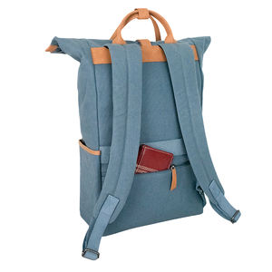 Pugmark <b>Stylish</b> Vegan Canvas Unisex Laptop <b>Backpack</b> Anti-Theft Arcuate Shoulder Strap <b>Waterproof</b> Compartment for Students - Product Image 3