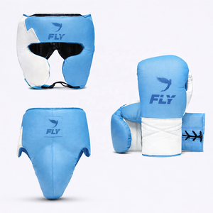 Custom White & Pink Fly Boxing Sparring Set Custom Made Fight Gear High Quality Genuine Cowhide Leather Fly Boxing Sparring Set - Product Image 6