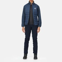 Blouson matelassé hybride tricoté éco-responsable pour femme, coupe ajustée, léger, col montant, idéal pour l'hiver et le streetwear