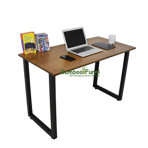 Natural Bamboo Folding <b>Table</b> 120x60x75cm Minimalist Design <b>Portable</b> Square Shape HDPE Material - Product Image 1