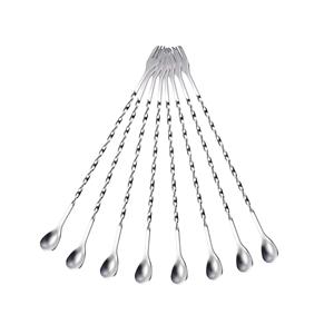 Accesorios de barra Cuchara de barra de acero inoxidable Mango largo Cuchara de hielo dorada Cuchara agitadora Barra agitadora de cóctel con uso de artículos de fiesta - Product Image 3