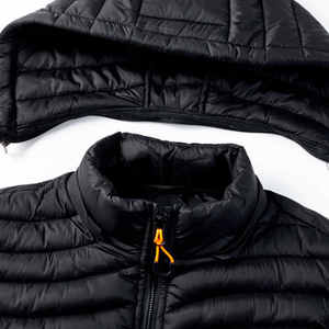 Gilet matelassé en polyester pour hommes avec col montant, logo personnalisé, veste d'hiver sans manches chaude pour la rue, vêtements de rue coupe-vent - Product Image 4