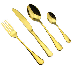 Cutlery Agate Design Handle Flatware <b>Set</b> Premium Quality Gold Polished Metal Stainless Steel Flatware Cutlery <b>Set</b> in Low Price - Product Image 2