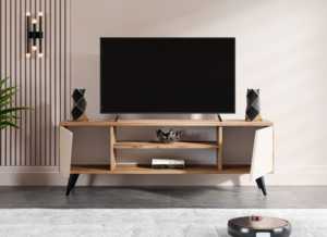 Meuble TV Matmazel Beige moderne du fabricant turc Mobilier de maison en bois européen pour salon chambre à coucher Hot Seller Hotels - Product Image 4