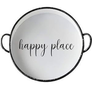 Vente chaude Rouillé Vintage Look Galvanisé Plateau De Service En Métal Pour La Maison Restaurant De Mariage Bar Ferme Parties Plateau De Service - Product Image 6