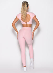 Logo personnalisé de haute qualité bonbons Toggle Pull Yoga Leggings taille haute écologique nouveau Active Wear mode Gym Leggings pour les femmes - Product Image 5